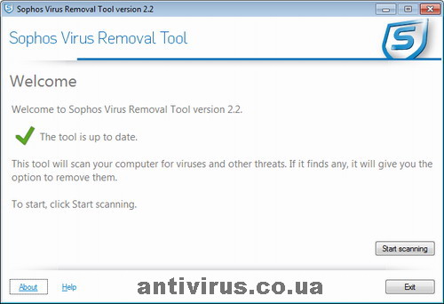 Сканер Sophos Virus Removal Tool