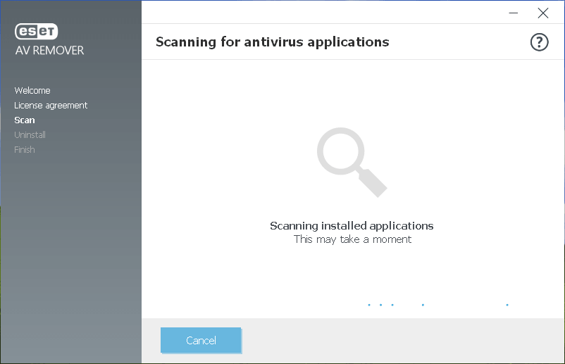 ESET AV Remover сканирование
